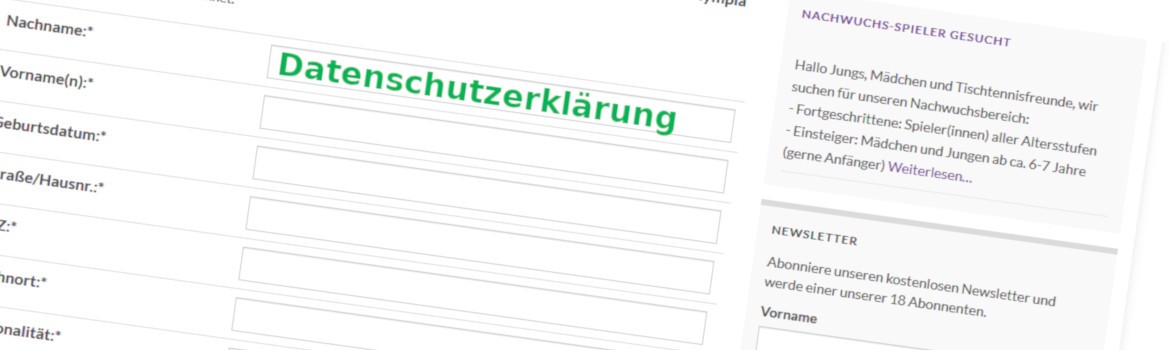 Datenschutz Header
